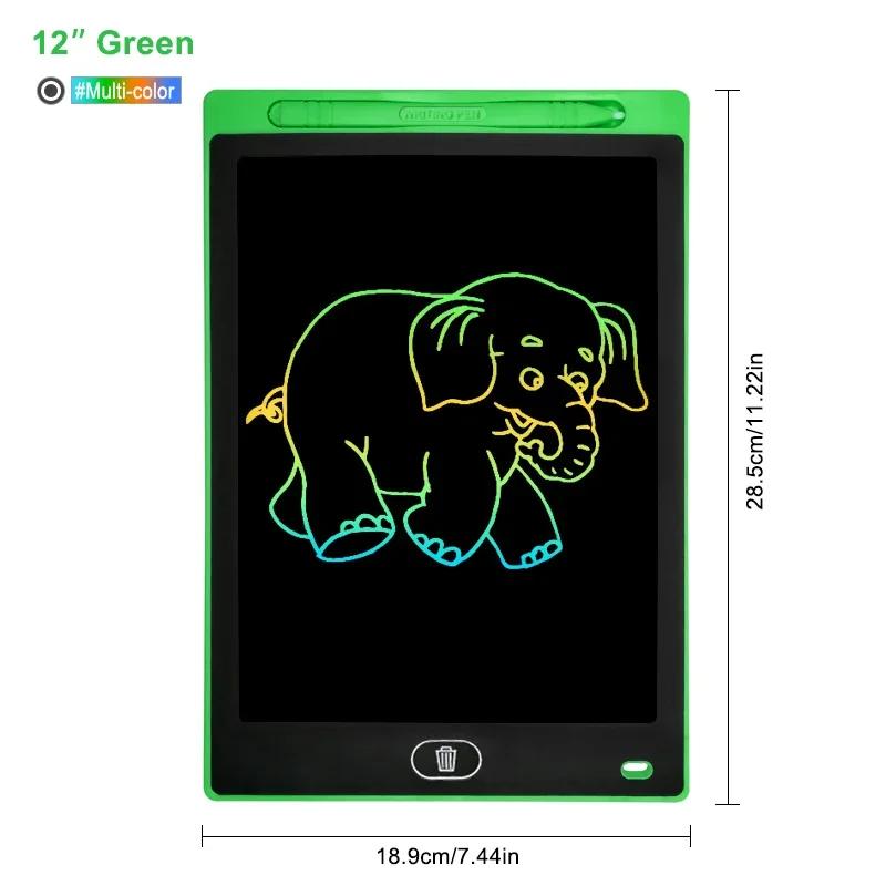 12 Inches Childrens Color LCD Screen Electronic Drawing Board Writing Boardhandwriting Board Drawing Tools Childrens Toys Gifts