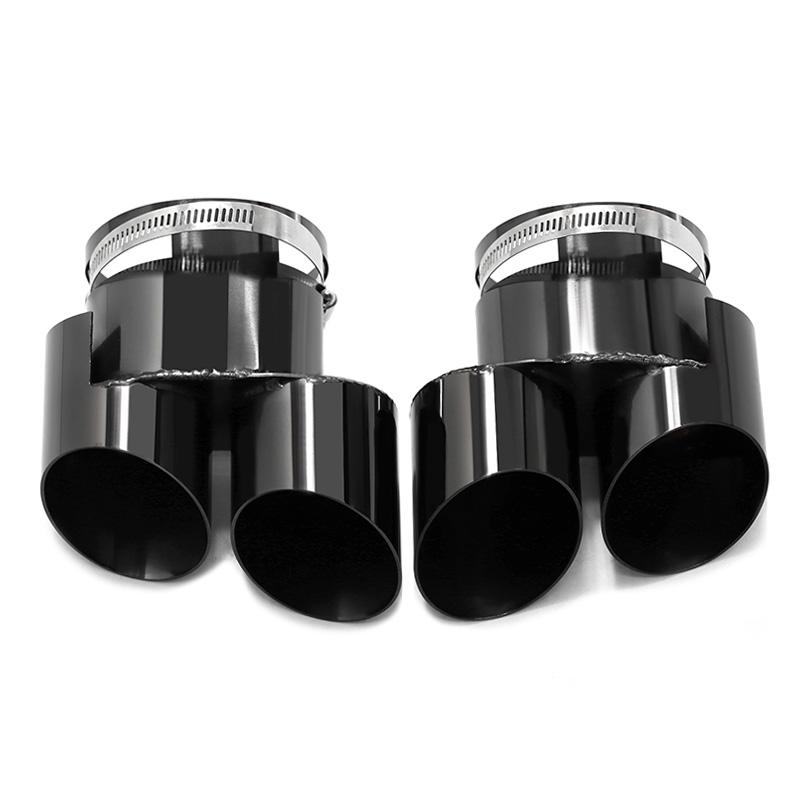 Punta de Escape Para BMW G05 X5 G06 X6 Doble Salida Cuádruple Sin Soldadura Tubo de Escape Acero Inoxidable Sin Cortar Punta de Silenciador Boquilla Cola de Escape