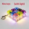 Silent Luminous Mechanical Keyboard Keychain: Cross-Border Adult Decompression Toy & Switch Tester