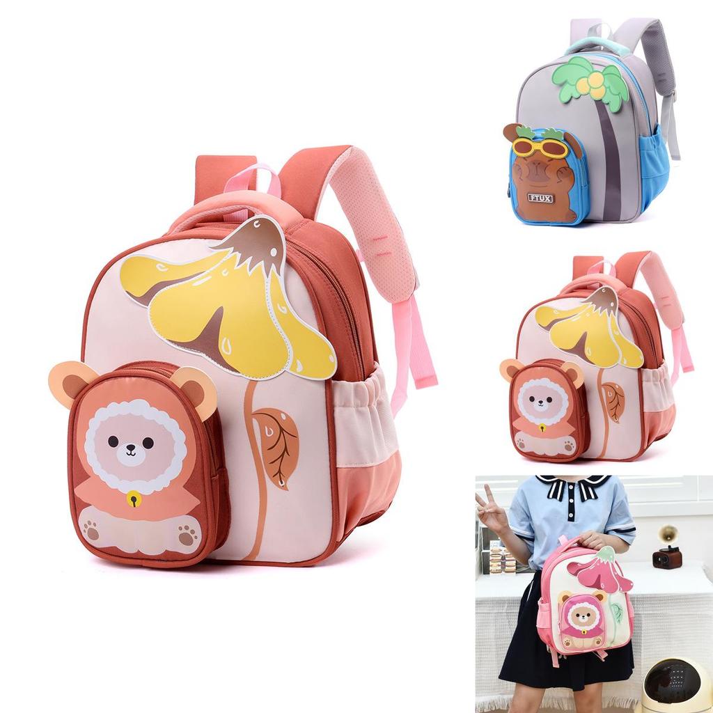 Capybara Preschool Backpack With Padded Shoulder Straps And Animal Print For Kindergarten Age