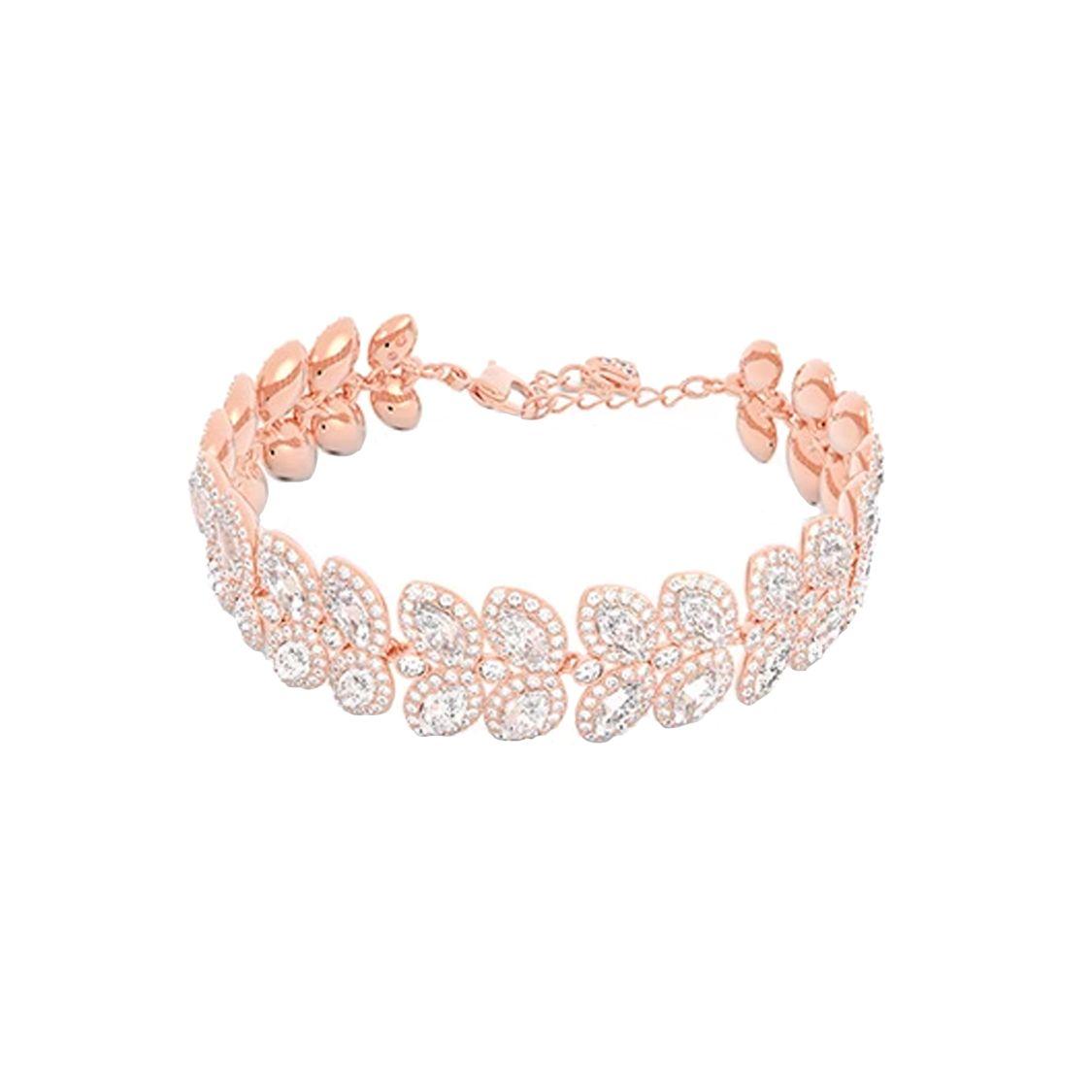 

Swarovski Elegant Versatile Design Baron Alloy Silver Plated Gold Plated Bracelet Women bracelet Rose-Gold 5647219 F,Rose Gold