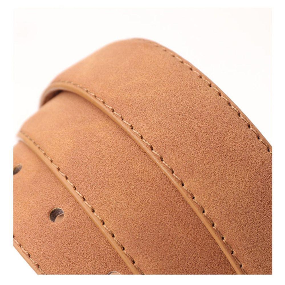 Pin Buckle Business Waist Belt Luxury Design Waistband Trendy Suede Leather Belt  For Women