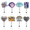 New Cartoon Acrylic Medical Supplies Badge Reel Retractable ID Badge Holder With 360 Rotating Alligator Clip Name Holder