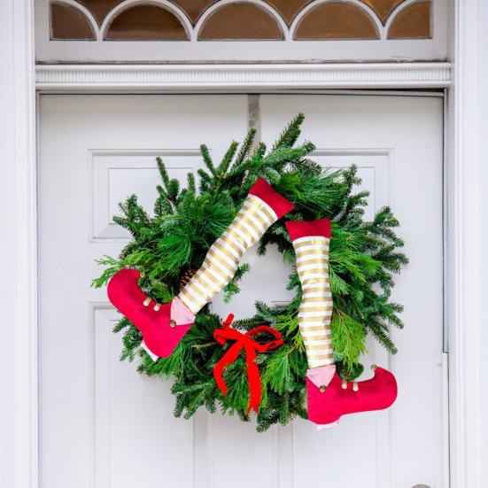 Christmas Decorations Elf Leg Ornaments Festive Tree Topper Fireplace Hanging Props Festive Atmosphere Enhancer Holiday Party Supplies