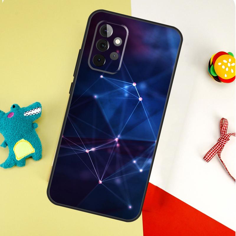 Lines Point Light For Samsung Galaxy A05 A06 A16 A54 A34 A14 A55 A35 A15 A53 A33 A13 A22 A32 A52 Phone Case