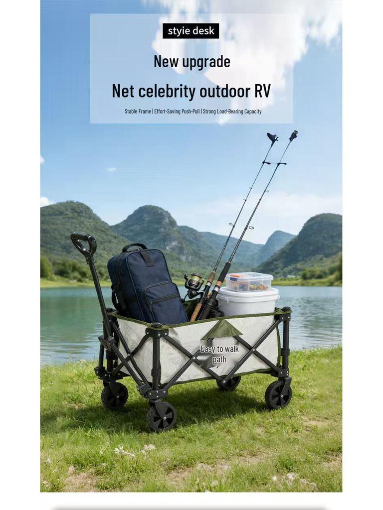 Portable Foldable Handcart for Outdoor Camping & Travel