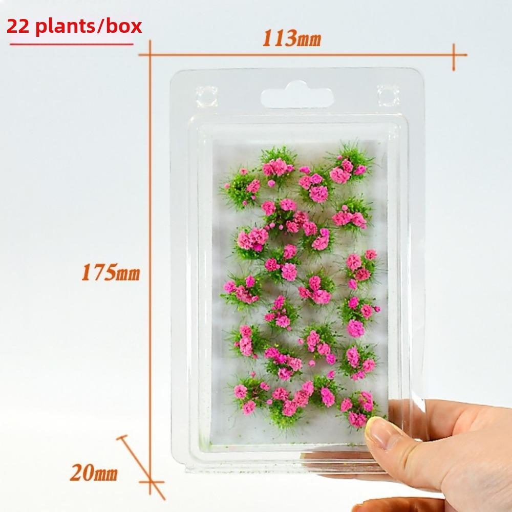 22pcs/set Multicolors DIY Miniature Garden Decor Plastic Landscape Wargame Grass Tufts
