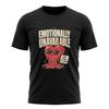 Emotionally Unavailable Melting Heart Sarcastic Black T-Shirt