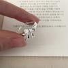 Schlichter Ring unregelmäßig 925er Sterlingsilberring Ins-Wind-Nischen-Design offener schlichter Silberring Großhandel