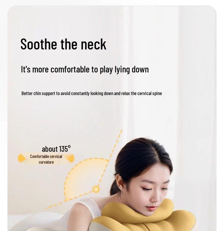 Memory Foam Prone Pillow: Bedside Cushion for Stomach Sleeping, Lumbar & Neck Support, Phone Use, and Reading