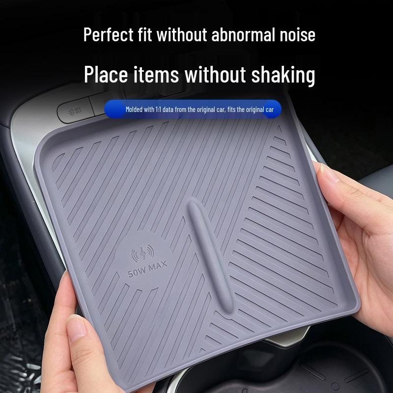 MG4X Center Console Wireless Charger: Non-slip, Wear-resistant Silicone Pad and Armrest Cover