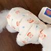Niedliche Haustierkleidung mit Tierbär-Aufdruck, Wintermantel aus Baumwolle für kleine Hunde, Teddy, warmer Daunenmantel, Cartoon-Muster, Kleidung für zweibeinige Hunde