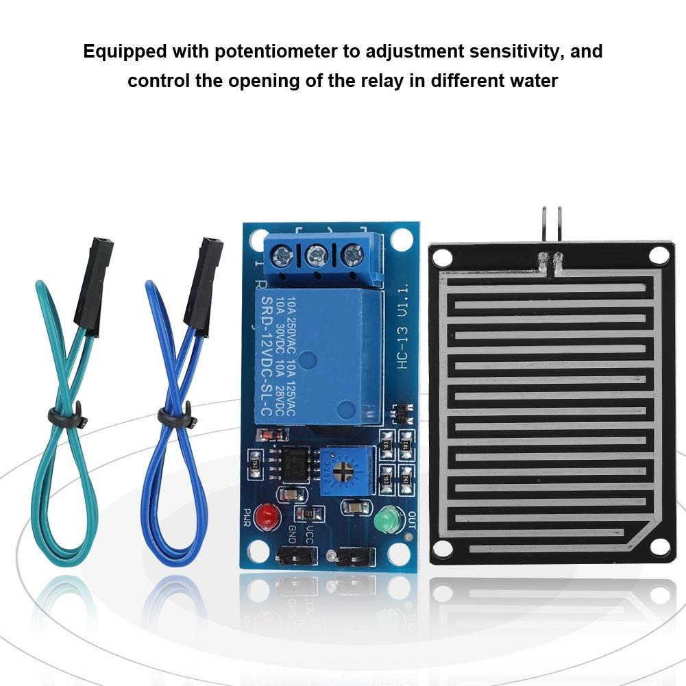 12V Rain Water Raindrops Detection Sensor Module Relay Control Module