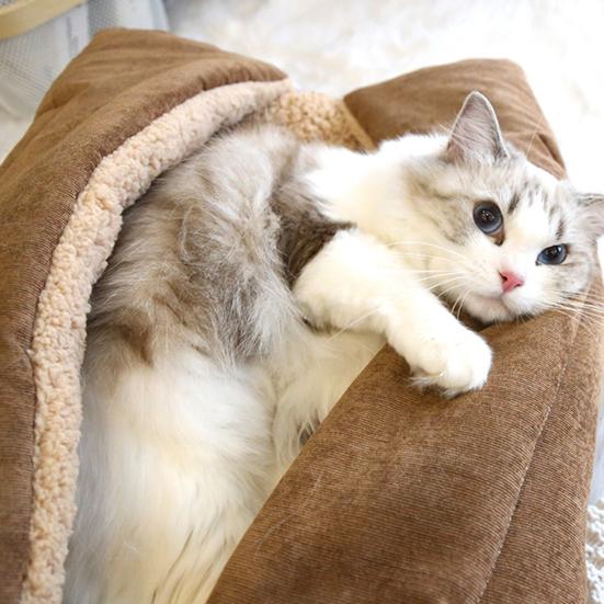 Estera para gatos autocalentable, suave, lavable, cama calmante para gatos, cojín plegable