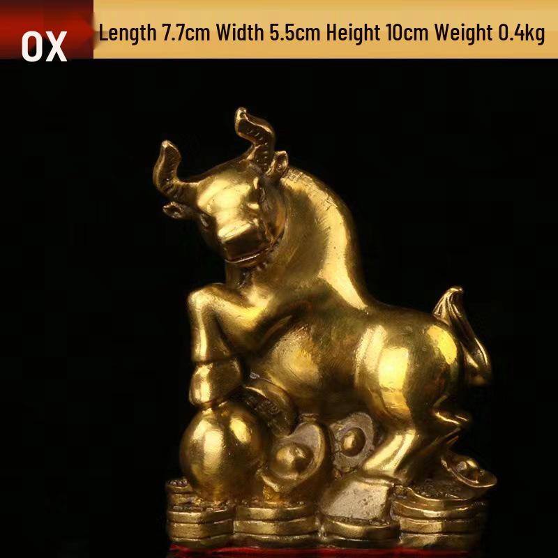 Chinese Zodiac Bronze Brass Ornaments: Rat, Ox, Tiger, Rabbit, Dragon, Snake, Horse, Sheep, Monkey, Rooster, Dog, Pig Crafts