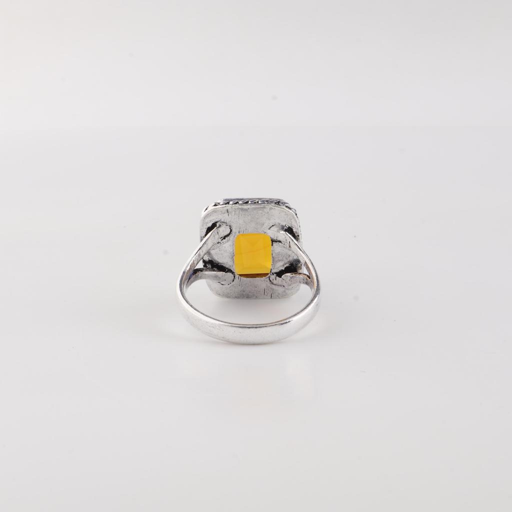 Natural Citrine Gemstone 925 Sterling Silver Handmade Women's Jewelry Pretty Proposal Ring For Her RR-71-4