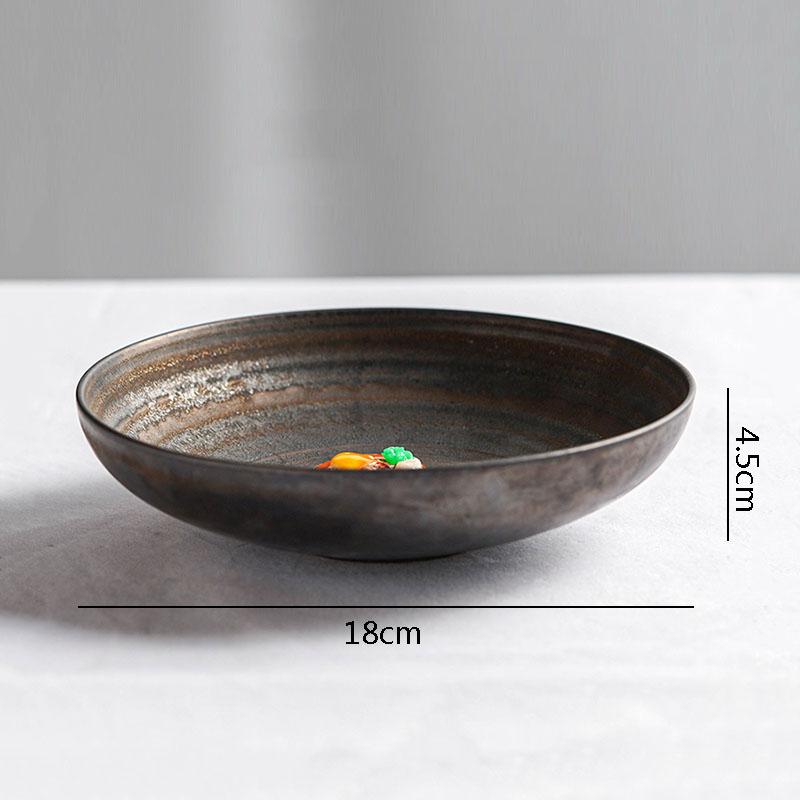 Vintage Frosted Ceramic Dining Plate Restaurant Dessert Plate Salad Plate Pasta Plates Soup Plates Molecular Cooking Tableware