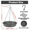 Garden Bird Bath Tray Hanging Bird Feeder Chain Hanging Outdoor Garden Drinking Water Bird Feeding Device Drinking Water Basin
