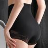 Women Underpants High Waist Lace Embroidery Flower Tummy-control Butt-lifted Thin Soft