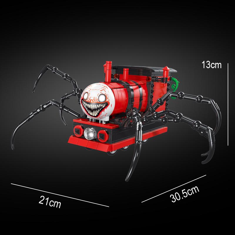 Bausteine Monster Spinne Zug Tier mit Lichter MOC Modell Ziegel Spielzeug Kinder Erwachsene für Geschenk