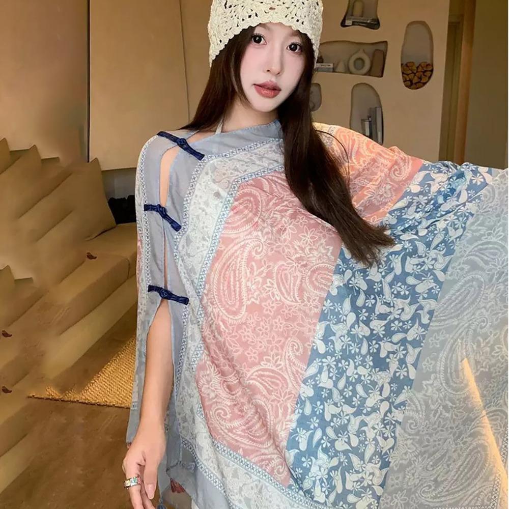 

Long Style Sunscreen Shawls Dual-Use Design Long Scarves Creative Dual-Use Scarves Holiday 8