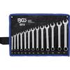 Combination Wrench Set - Bgs - Open End with Ratchet Function - 8-21 Mm - Chrome-vanadium Steel