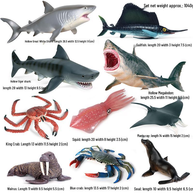 Polar Wildlife Animal Model Toy Set: Polar Bear & Penguin