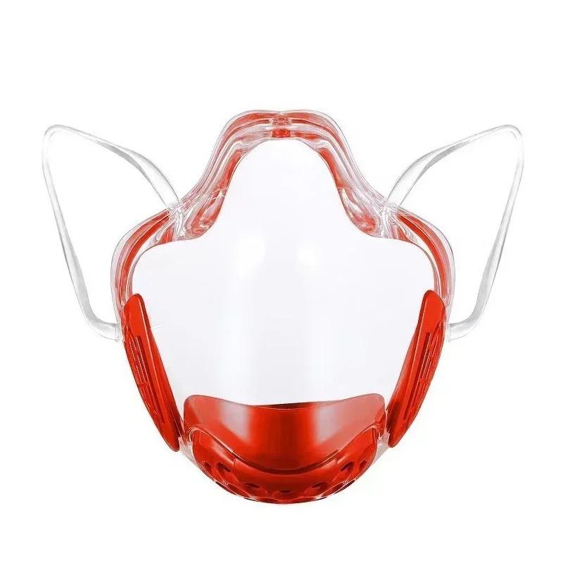 Protective Mask Transparent Mouth Cover Adult Durable Mask Face Shield Combine Plastic Reusable Anti-Fog Haze Dustproof Mask