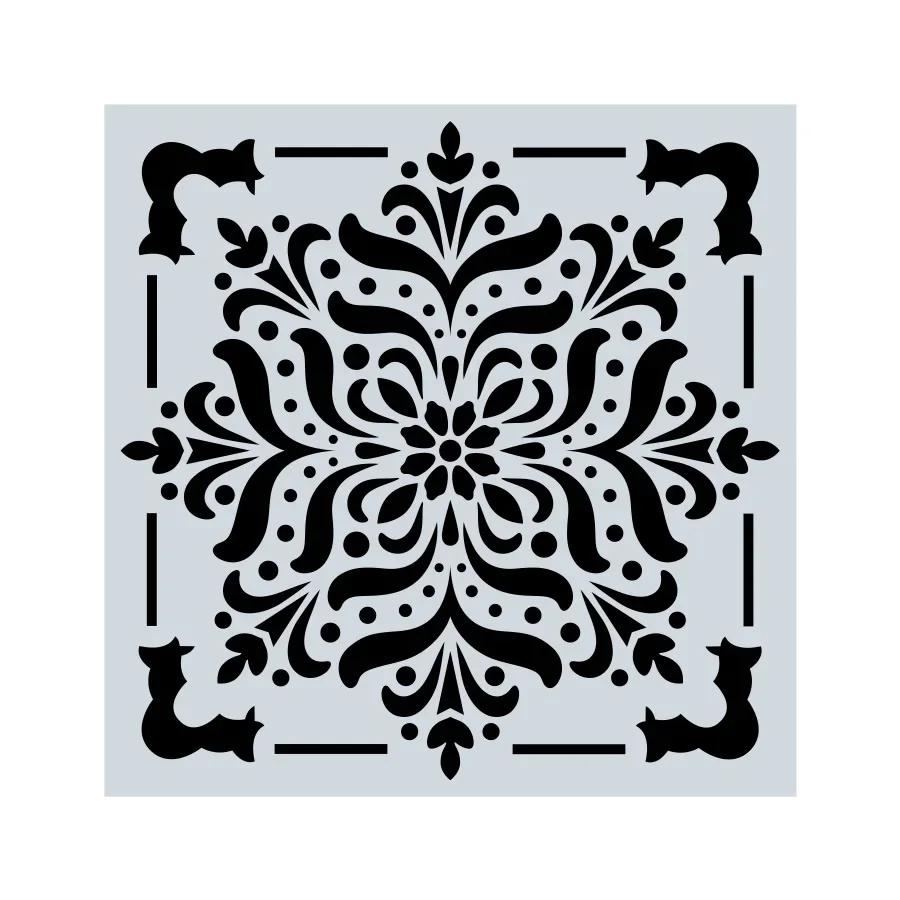 Plantillas Decorativas de Mandala con Patrones Bonitas Plantillas Huecas para Pintura en Spray Duraderas Lavables Herramienta de Dibujo para Decoración de Ventanas y Paredes DIY