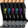 6Pairs Compression Socks For Women And Men - Best For Circulation, Running, Athletic, Recover, Travel