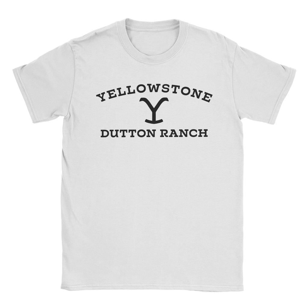 Yellowstone Dutton Ranch Men T Shirts  Unique Tees Short Sleeve Crewneck T-Shirts 100% Cotton Gift Idea Clothes