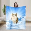 Warm Comfy Blanket Plane Travel Funny Space Planet Kitten Bedding Throws Fashion  Bedspread For Home Decor