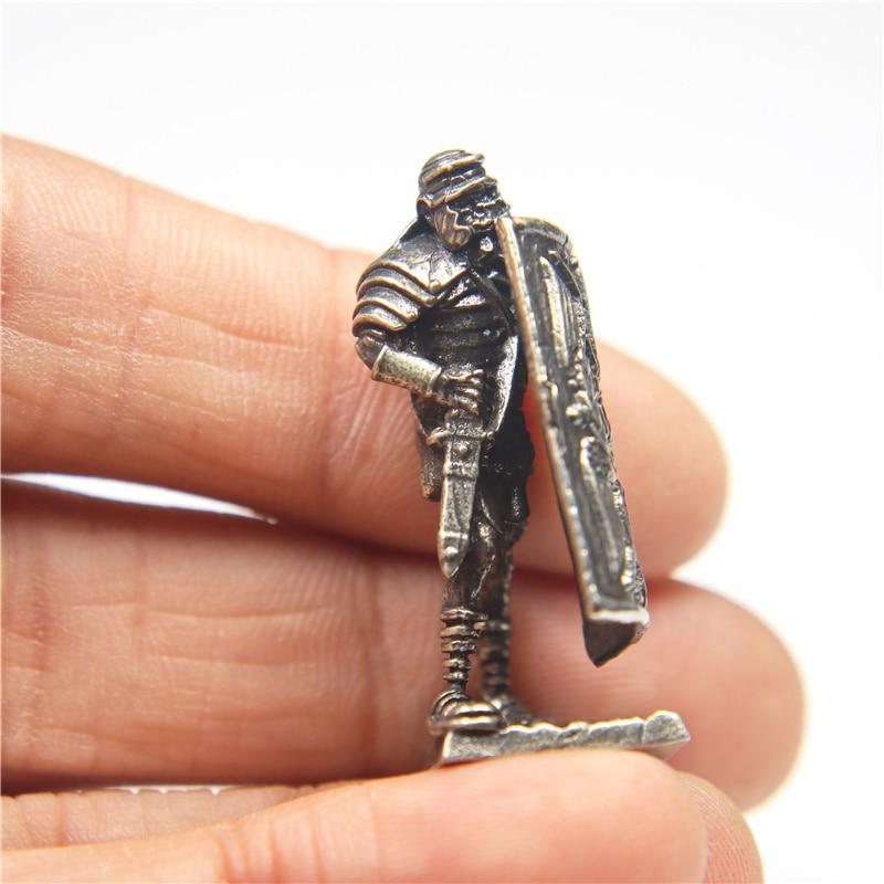Metal Bakır Roma Lejyoneri Okçu Kalkan Asker Figürleri Minyatürler Masaüstü Oyun Süslemeleri Oyuncak Süs Hediye