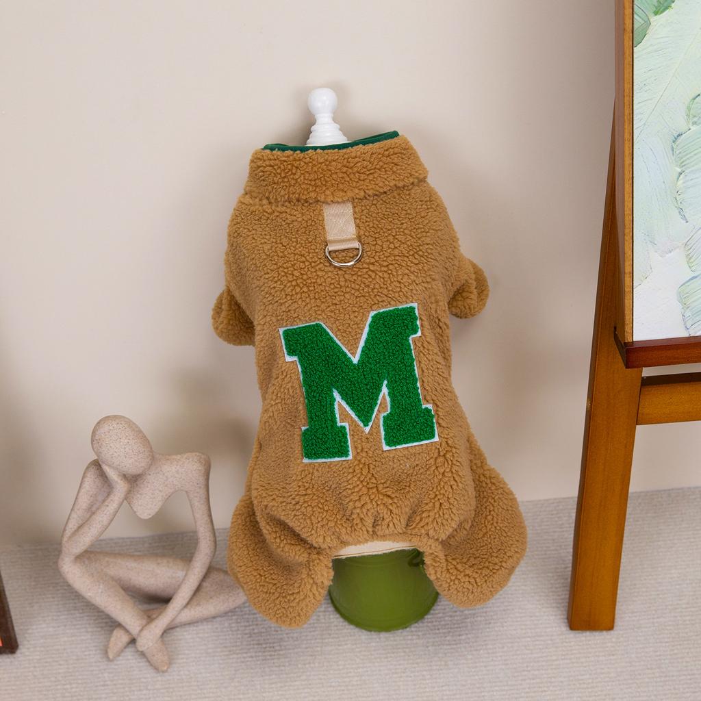 Velvet Dog Pajamas Turtleneck Dog Sweater Plush Soft Pet Clothes Winter Outfit Doggy Pjs Puppy Jumpsuit for Small Dogs Cats