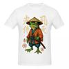 Unisex Samurai Frog Trending T Shirt Vintage Cotton T Shirt Homme