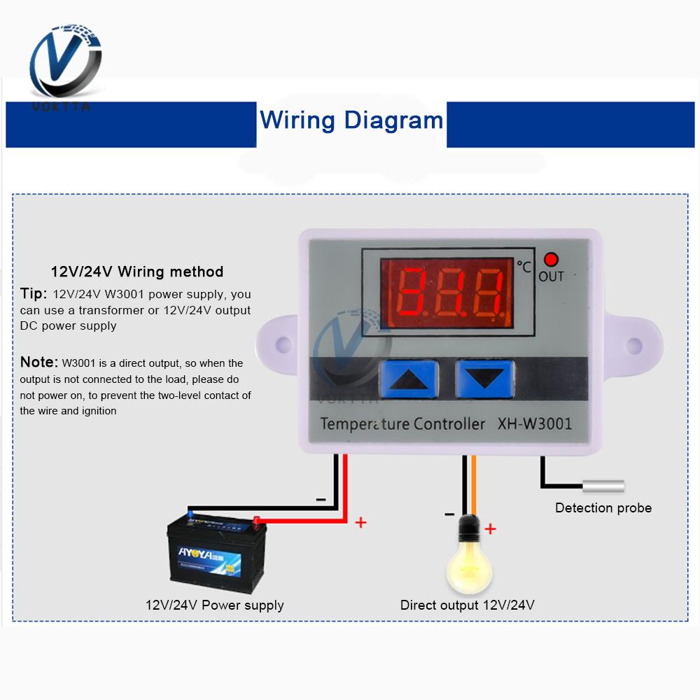 XH-W3001 XH-W3002 Digital Control Temperature Microcomputer Thermostat Switch Thermometer Thermoregulator Switch 12/24/220V