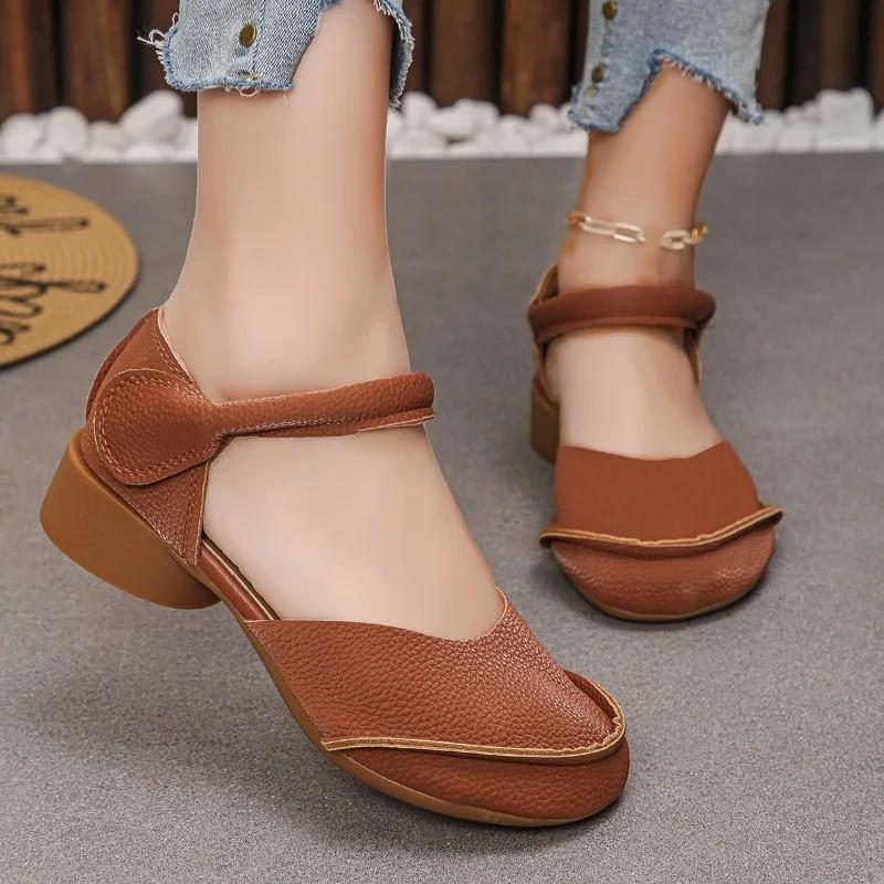 2025 Hot Sale Ladies Shoes Shallow Women's High Heels Round Toe Daily Best Seller New Plus Size Comfortable Heels Women