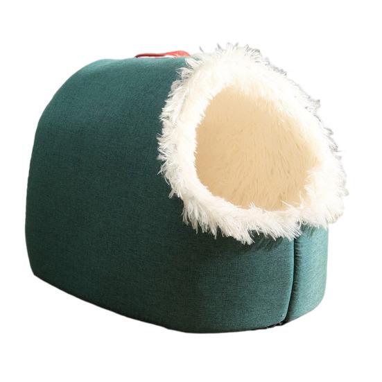 

Теплая пещера-кровать для кошек Уютное успокаивающее гнездо для питомцев Плюшевая кровать-пещера для кошек с капюшоном Пушистая зимняя пещера для кошек со съемной внутренней подушкой для маленьких кошек весом до 20 фунтов, для использования в помещении Sm