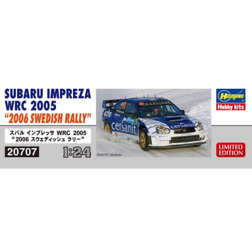 Hasegawa 1/24 Scale Subaru Impreza WRC 2005 "2006 Swedish Rally" Plastic Model Kit 20707