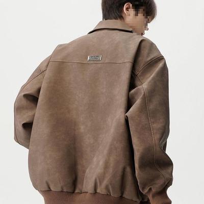 Men's Retro American Style Leather Pilot Jacket