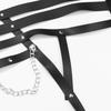 Fun Belt Halloween Ladies One-Piece Metal Chain Bondage Laura Punk Belt