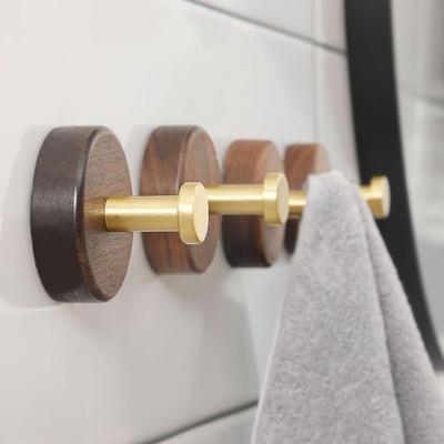 No Drilling Suction Cup Hook Solid Wood Reusable Wall Mount Hook Self-Adhesive Heavy Duty Bathroom Hook Kitchen Organization
