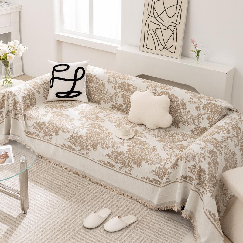 Telo per divano jacquard in ciniglia bianco e nero quattro stagioni universale telo copridivano intero avvolgente copri copridivano cuscino per divano a copertura totale