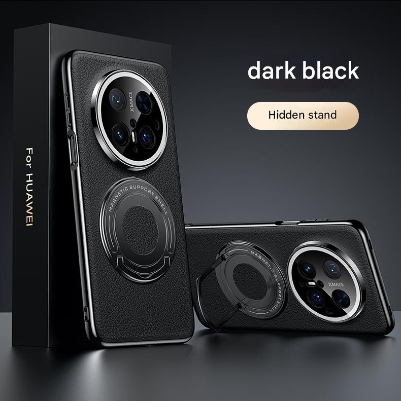 

Чехол из экологически чистой веганской кожи для Huawei Mate 70 Pro 60 Pro+ 50 с магнитным чехлом и невидимой подставкой в деловом стиле, новое поступление Huawei Mate 70 Pro чёрный