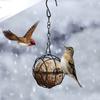 4Pcs Black Bird Suet Ball Feeder Hooks Included Hanging Bird Feeders Fat Ball Feeder  Outdoor Garden