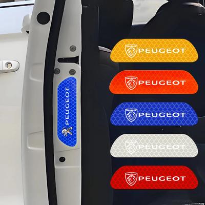 4 Stück Auto Tür Aufkleber Sicherheitswarnung Reflektierendes Zeichen für Peugeot 408 4008 308 3008 Rifter 5008 508 2008 208 301 RCZ 106 107 205