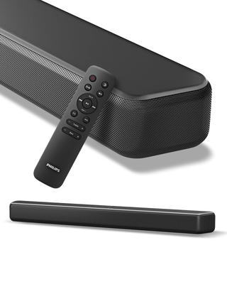 Philips Soundbar til TV'er, Bluetooth 5.4, Højtydende Højttalere på 120W, Dolby Digital plus DTS Digital, Fjernbetjening Medfølger, PC-kompatibel, Gaming