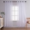 European Style Sheer Curtains with Gourd Floral Embroidery - Lightweight Polyester Fabric, Easy Install Grommet Top Design