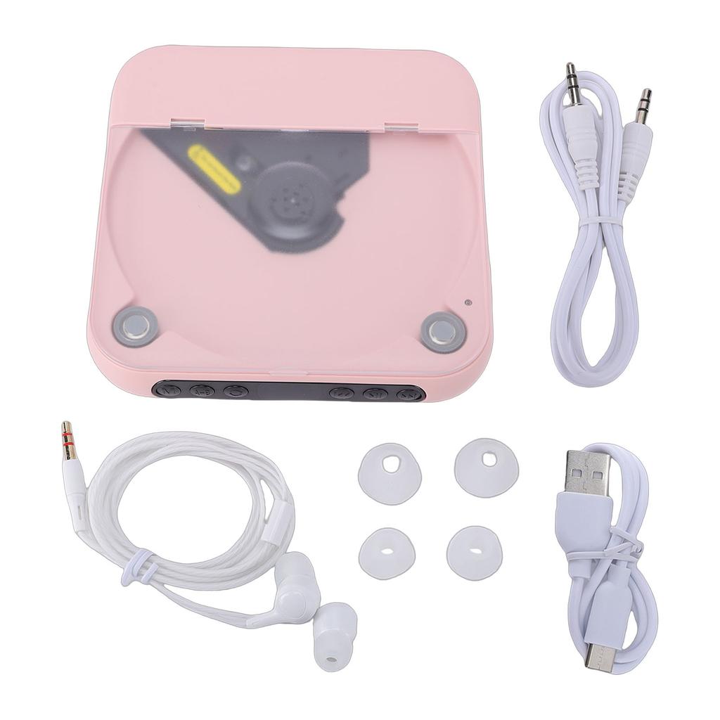 Portable CD Player with Dual Stereo Speakers Bluetooth 5.3 Rechargeable Headphones LCD for Home Car Outdoor Support CD AUX USB