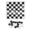 Checkers Set Stackable Black White Plastic Pieces Draughts Board Game with Transparent Box for 3 Years Old Above